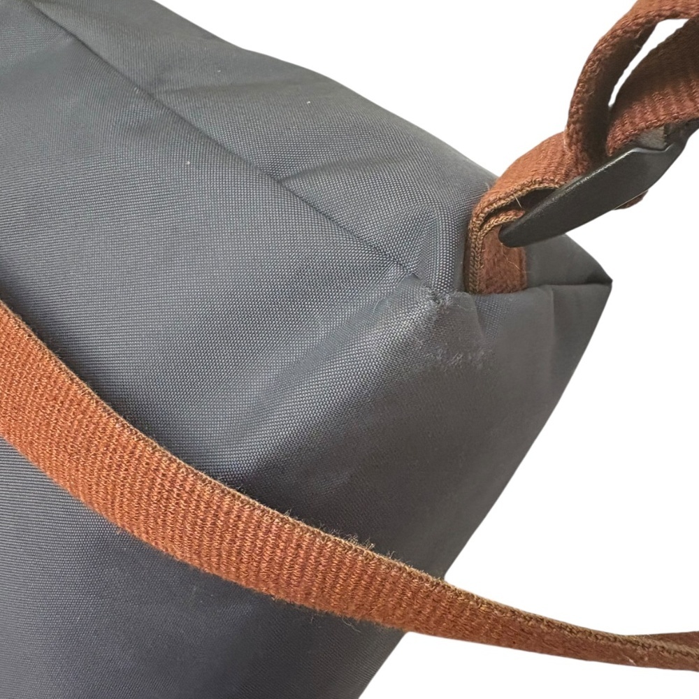 Longchamp le pliage gray and brown backpack - Picture 3 of 10